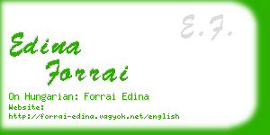 edina forrai business card